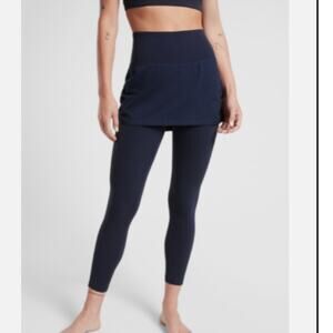 Athleta - Elation 2-in-1 Skirted Tights - Navy - Size XS